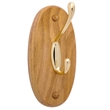Design House Dalton Double Wood Robe Hook in Honey Oak