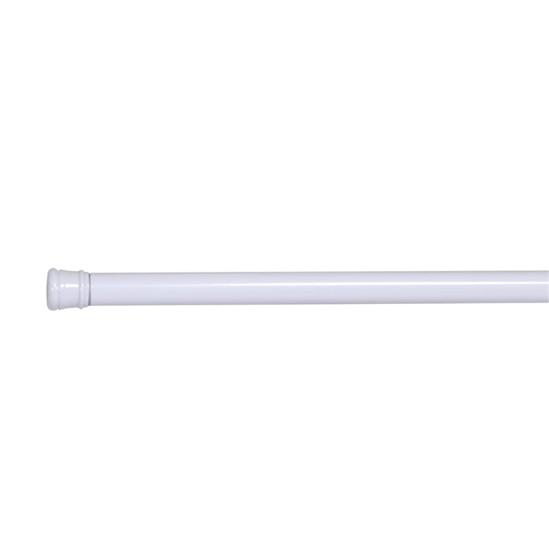 Design House Adjustable 50-84 inches Tension Steel Bathroom Shower Rod in White