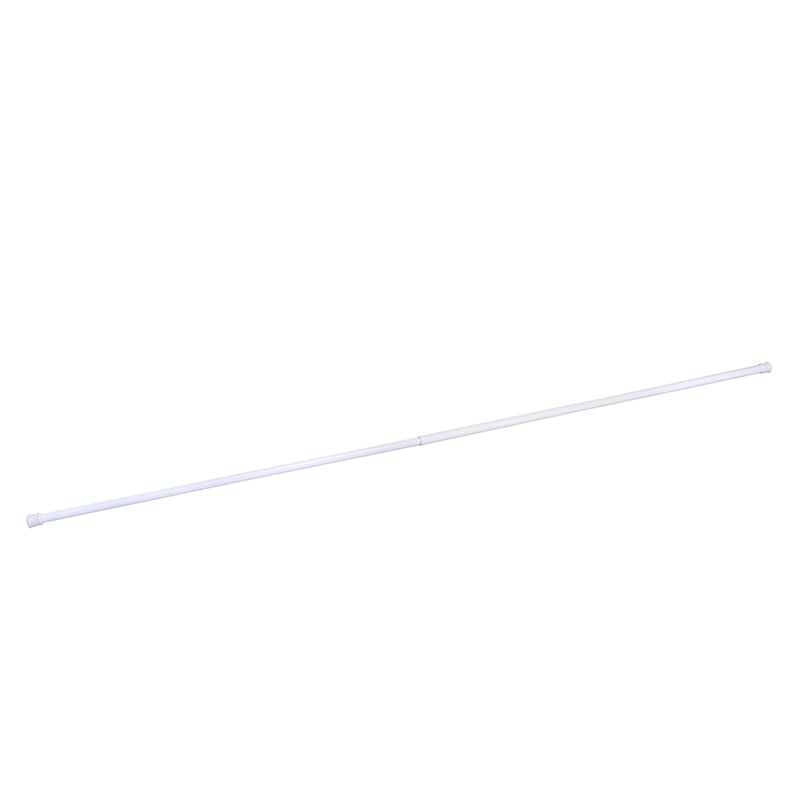 Design House Adjustable 50-84 inches Tension Steel Bathroom Shower Rod in White