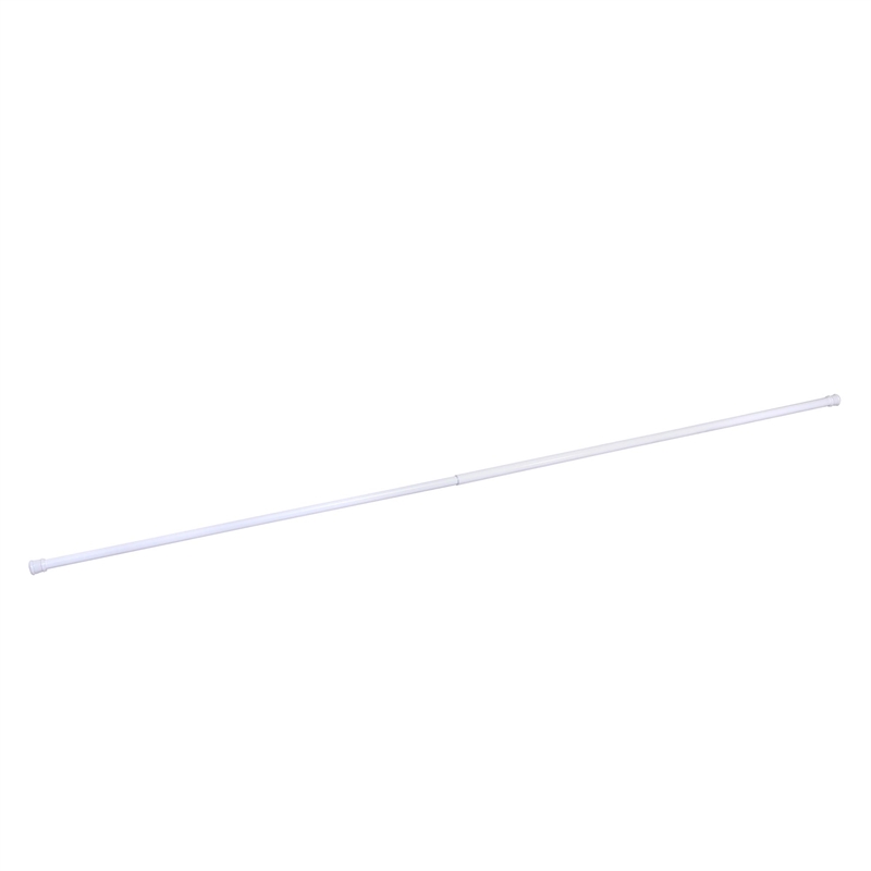 Design House Adjustable Stainless Steel Shower Curtain Rod in White 86-Inch