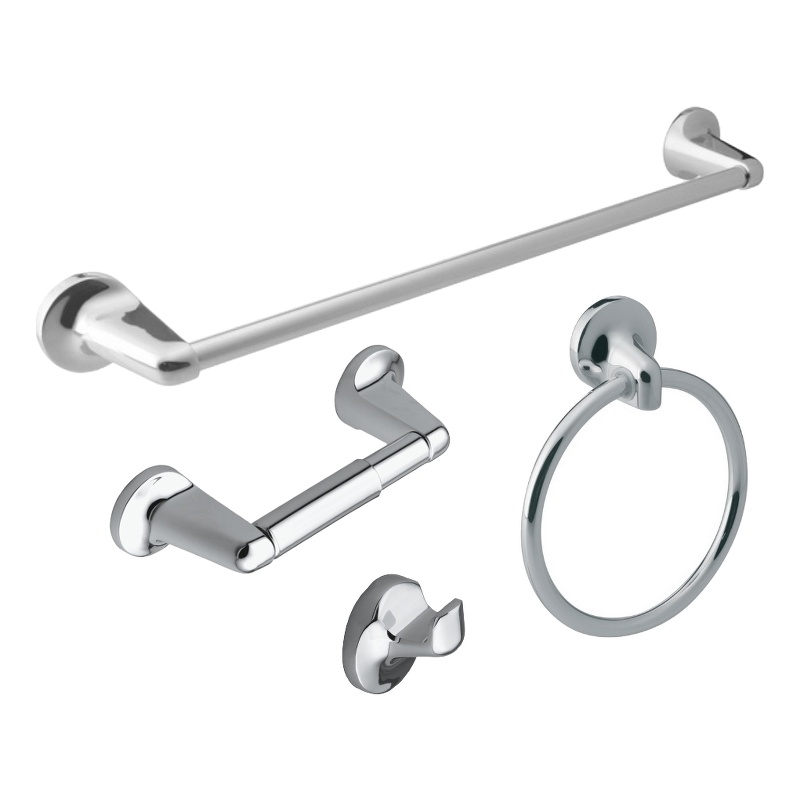 Alta Bay Bathroom Aluminum Hardware Kit in Polished Chrome 4-Piece