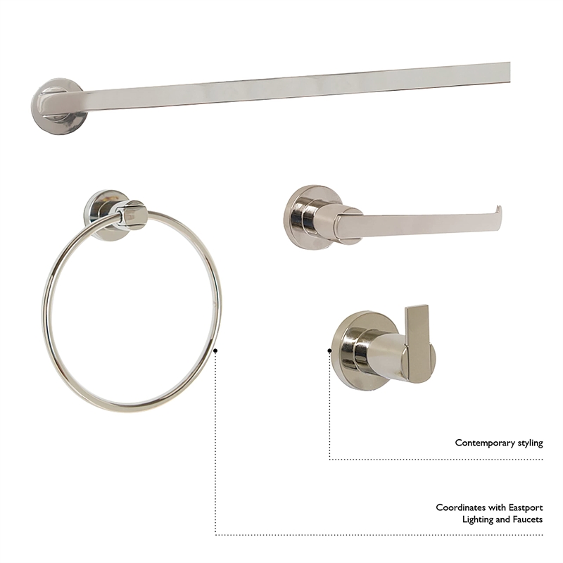 Design House Eastport Metal Toilet Paper Holder in Satin Nickel