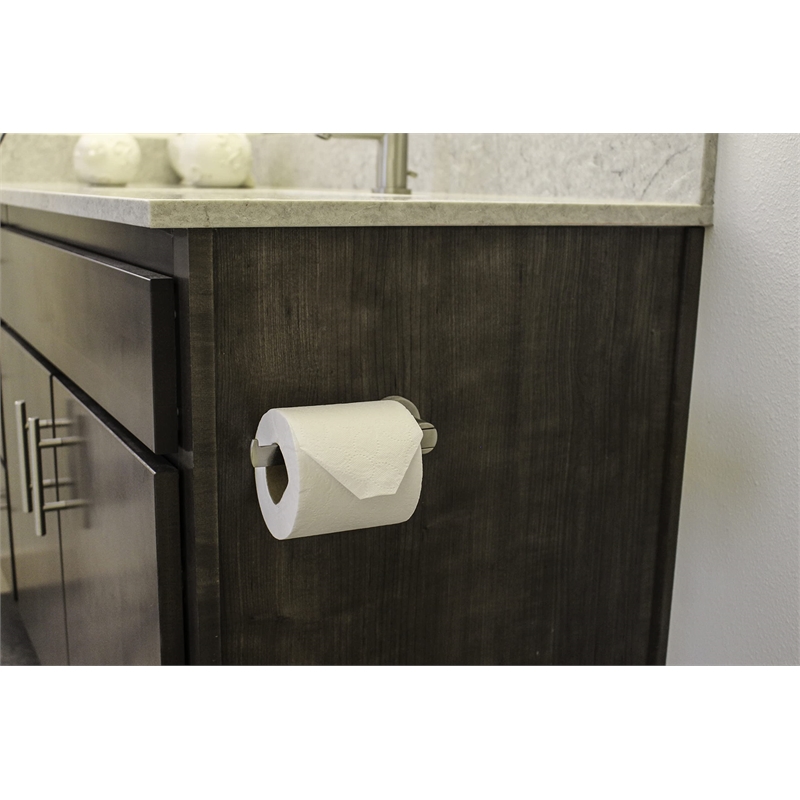 Design House Eastport Metal Toilet Paper Holder in Satin Nickel