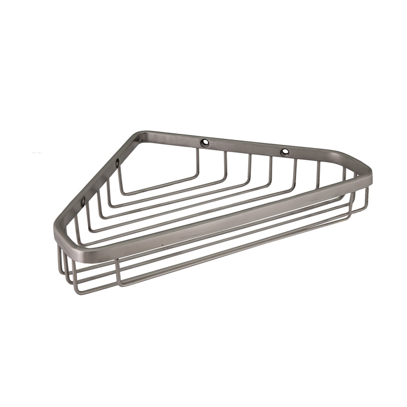 Corner Shower Basket in Satin Nickel 9.5-Inch