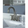 Geneva Centerset 2-Handle Bathroom Brass Faucet in Satin Nickel 4-Inch