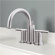 Geneva Centerset 2-Handle Bathroom Brass Faucet in Satin Nickel 4-Inch