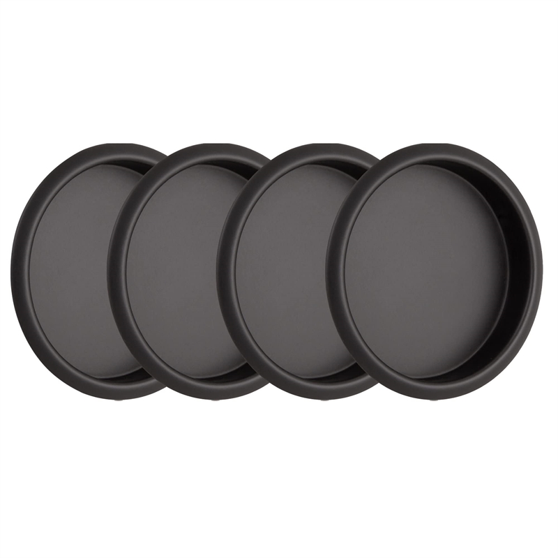 Design House Closet & Door Steel Finger Pull in Matte Black 4-Pack