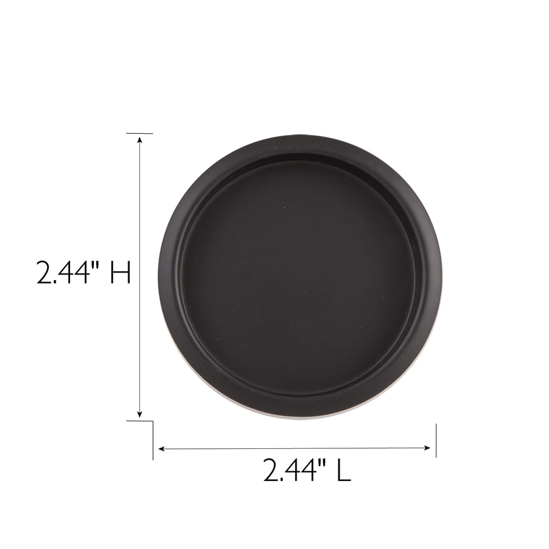 Design House Closet & Door Steel Finger Pull in Matte Black 4-Pack