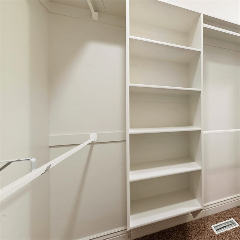 Design House Adjustable Steel Hanging Closet Rod in White 30 Inch to 48 Inch