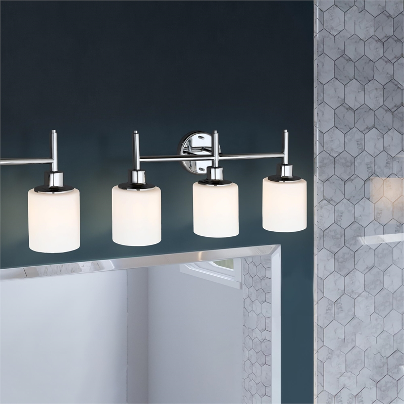 Design House Oslo Steel Wall Light in Satin Nickel