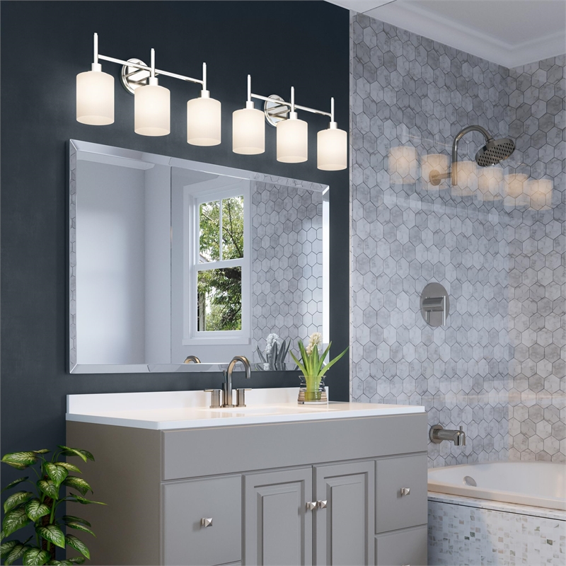 Design House Oslo Steel Wall Light in Satin Nickel