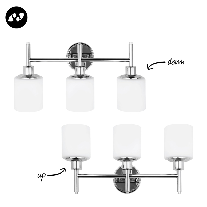 Design House Oslo Steel Wall Light in Satin Nickel