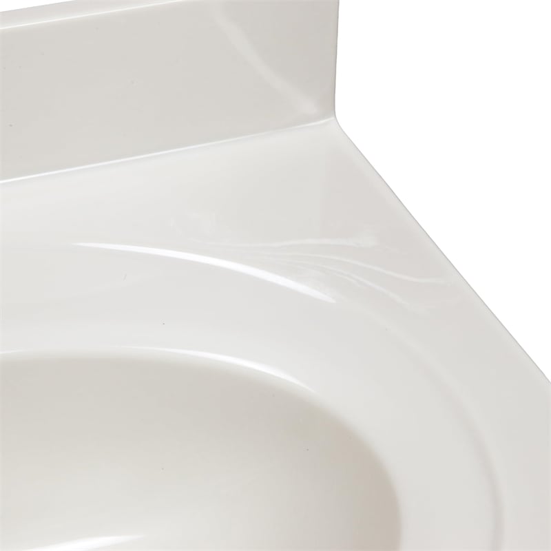 Cultured Marble Single Bowl Vanity Top Solid Ivory Swirl 25 in.