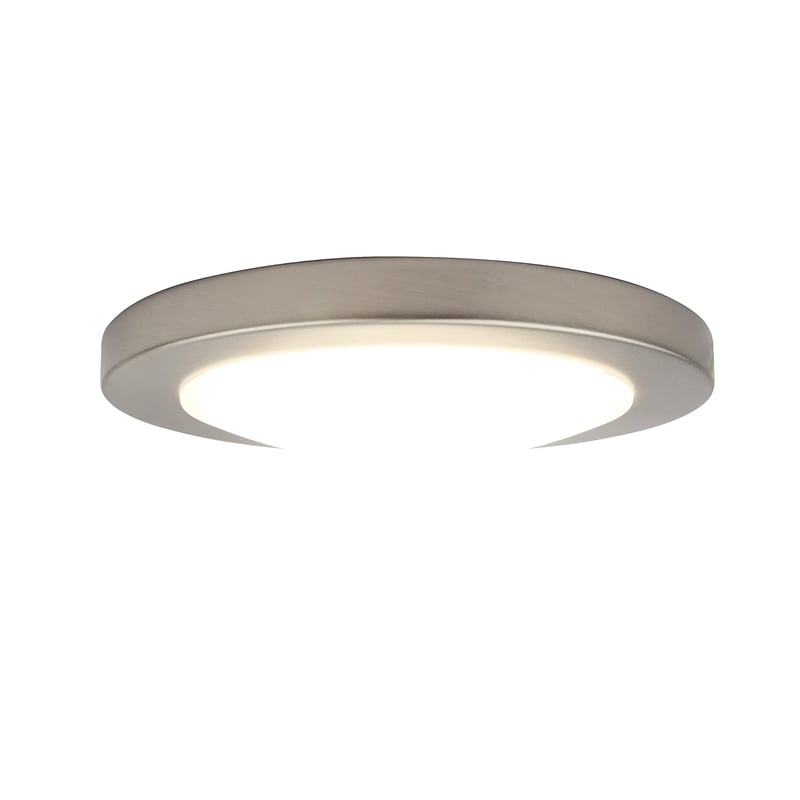 Design House Paxton LED Flush Mount Metal Ceiling Light in Satin Nickel