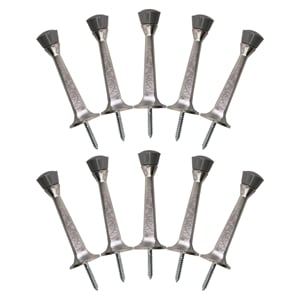 Design House Solid Rigid Steel Cast Door Stop in Satin Nickel 10 Pack
