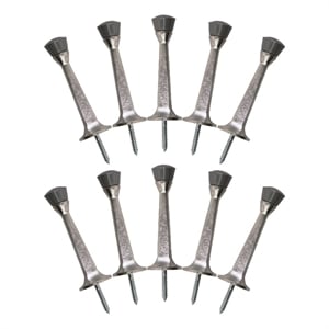 design house solid rigid steel cast door stop in satin nickel 10 pack