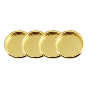 Design House Steel Closet Door Finger Pull in Polished Brass 2.1Inch 4Pack