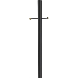 Design House Steel Black Lamp Post with Cross Arm