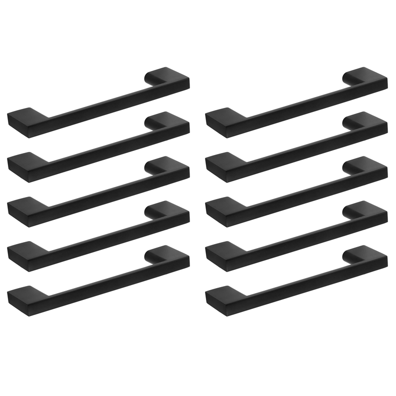 Caster Drawer Pull 33/4Inch Center to Center in Matte Black 10Pack