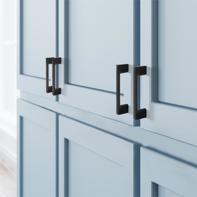 Caster Drawer Pull 3Inch Center to Center in Matte Black 10Pack