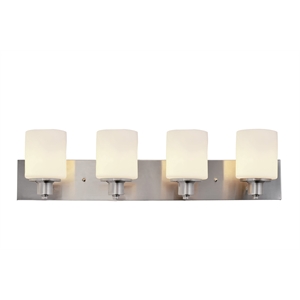 Design House Dane Steel Vanity Light in Satin Nickel 4Light