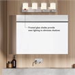 Design House Dane Steel Vanity Light in Satin Nickel 4Light
