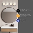Design House Dane Steel Vanity Light in Satin Nickel 4Light