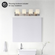 Design House Dane Steel Vanity Light in Satin Nickel 4Light