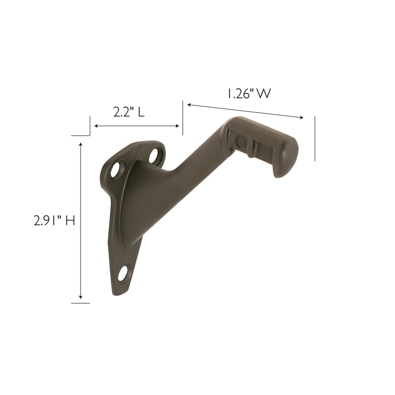 Design House Oil Rubbed Bronze Standard Metal Handrail Bracket 5-Pack