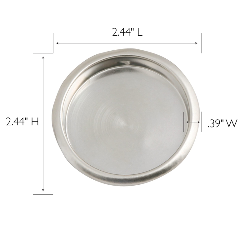 Design House Steel Closet Door Finger Pull in Satin Nickel 2.1Inch 4-Pack