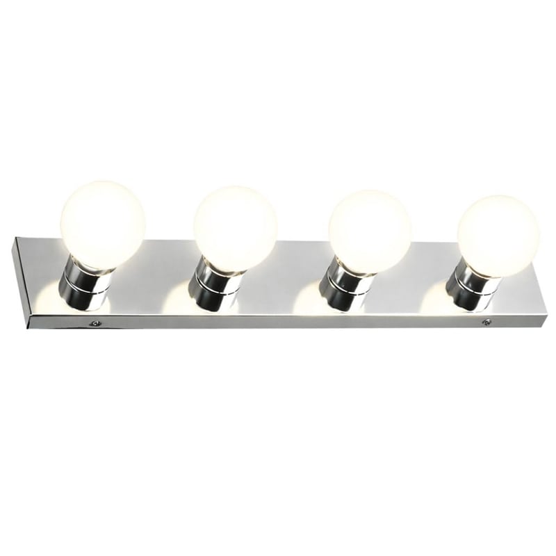 Design House Steel Vanity Light in Polished Chrome 4-Light