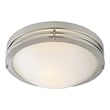 Design House Ceiling Light with Steel & Alabaster Glass in Satin Nickel 2-Light