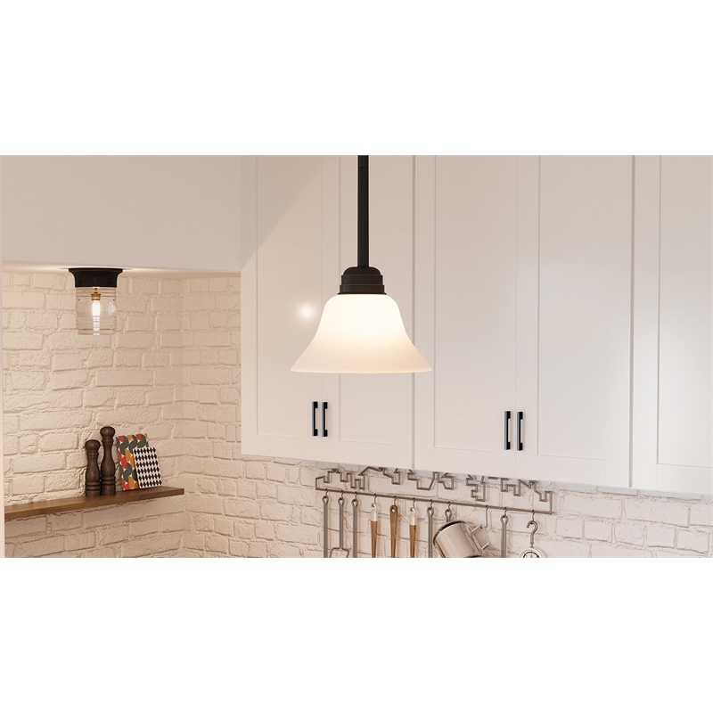 Design House Millbridge Steel Mini Pendant in Satin Nickel