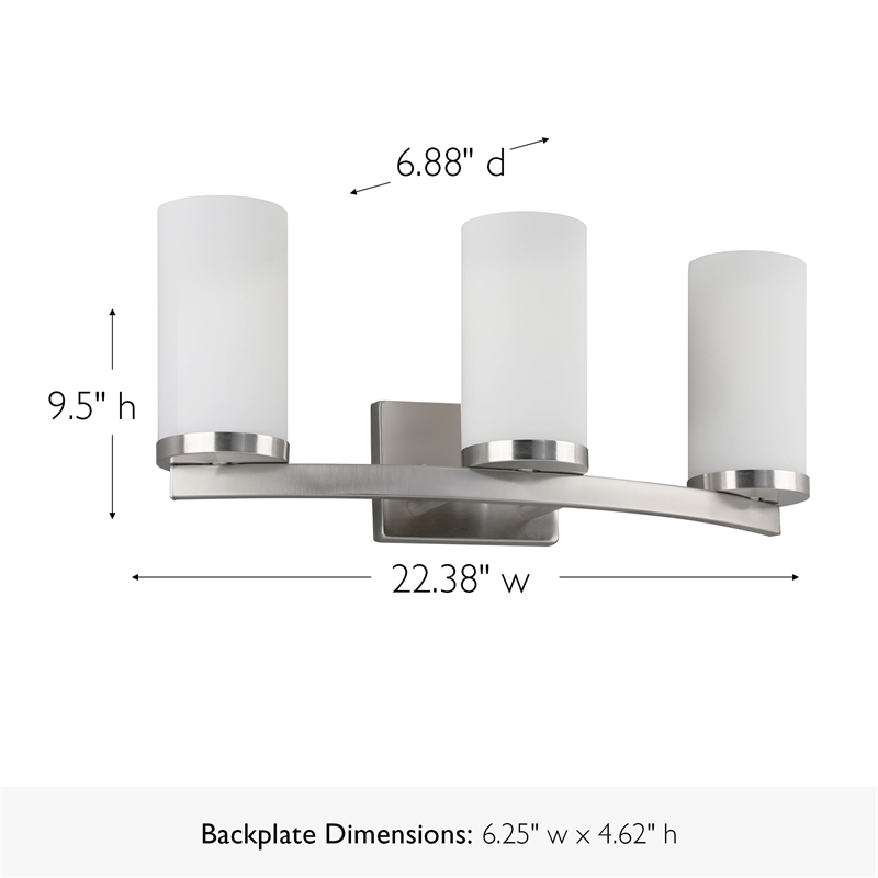 Aubrey Vanity Light in Brushed Nickel 3Light