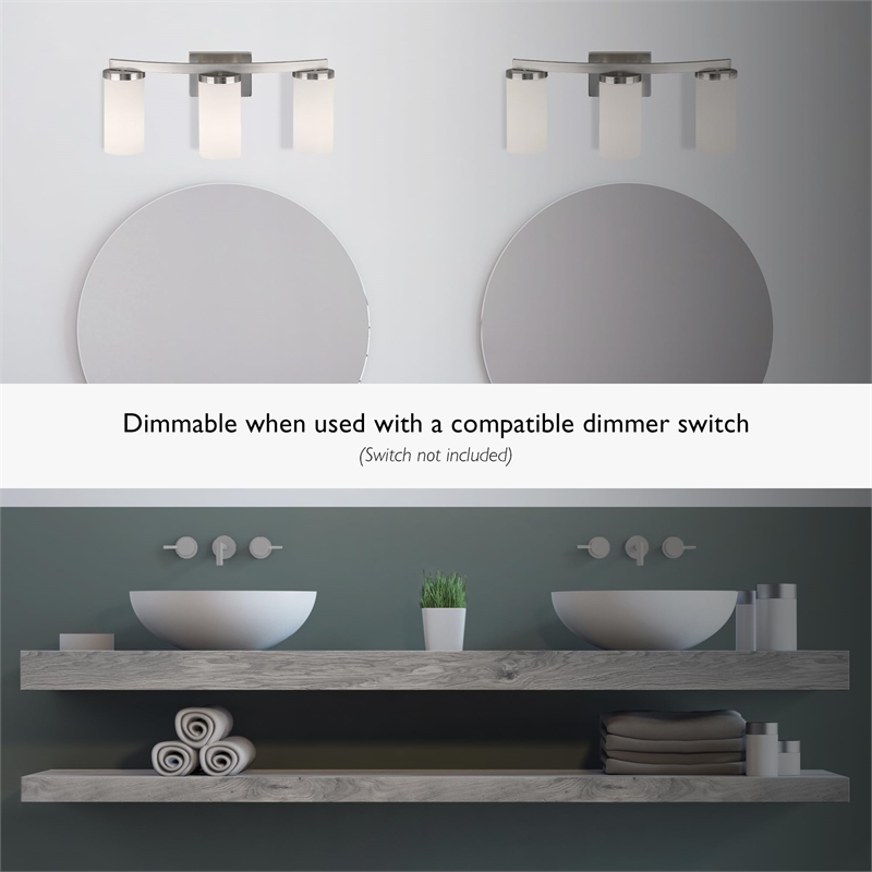 Aubrey Vanity Light in Brushed Nickel 3Light