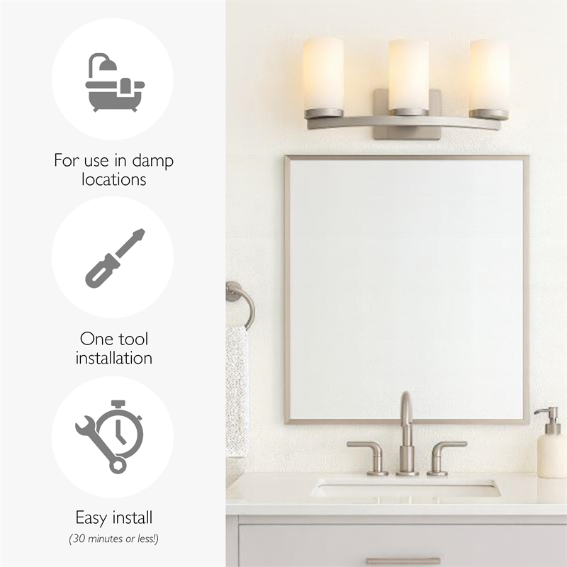 Aubrey Vanity Light in Brushed Nickel 3Light