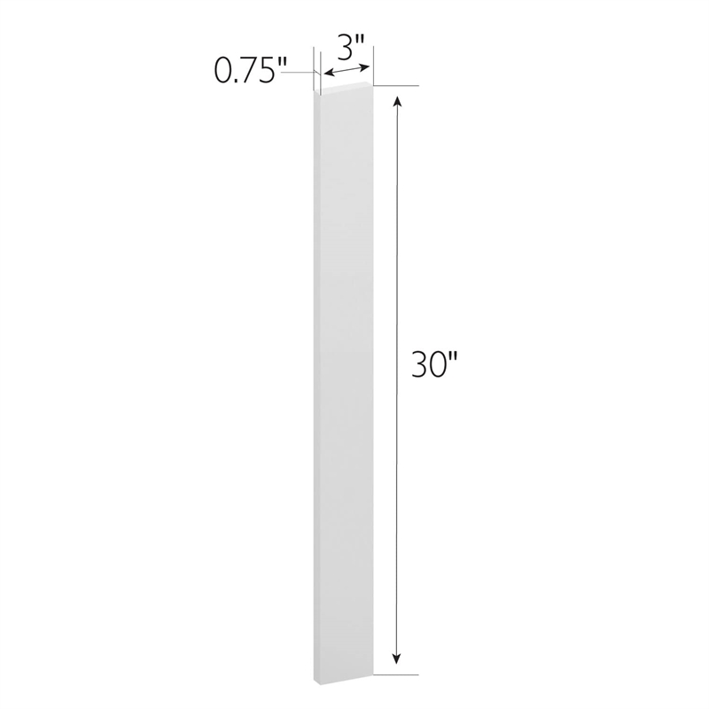 Brookings Kitchen Cabinet Filler 30x3x0.75 White