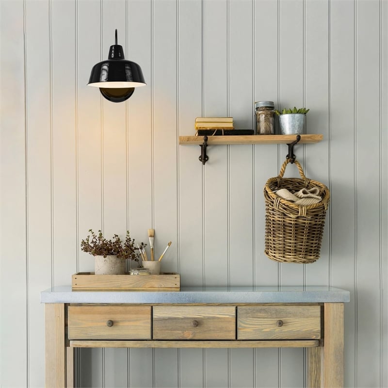 Mason Indoor/Outdoor Wall Light in Satin Black