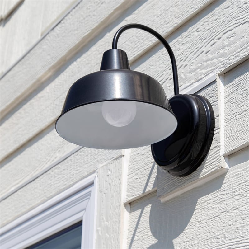 Mason Indoor/Outdoor Wall Light in Satin Black