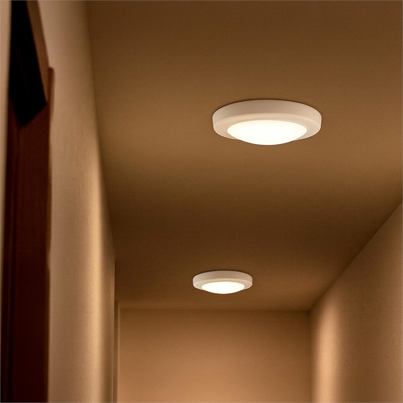 Paxton LED Flush Mount Ceiling Light in White 7Inch