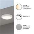 Paxton LED Flush Mount Ceiling Light in White 7Inch