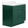 Brookings Bath Vanity Assembled 31x22 - Hunt Club Base and Solid White Top