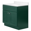 Brookings Bath Vanity Assembled 31x22 - Hunt Club Base and Solid White Top