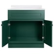 Brookings Bath Vanity Assembled 31x22 - Hunt Club Base and Solid White Top