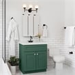Brookings Bath Vanity Assembled 31x22 - Hunt Club Base and Solid White Top