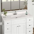 Brookings Bath Vanity Assembled 49x22 - White Base and Ivory Swirl Top