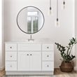 Brookings Bath Vanity Assembled 49x22 - White Base and Ivory Swirl Top