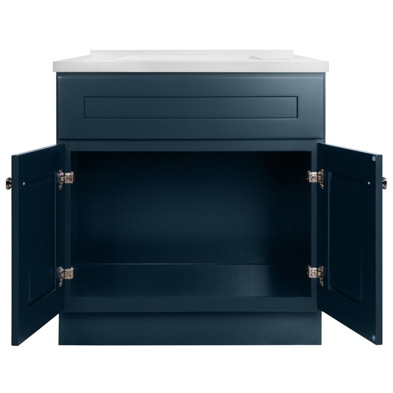 Brookings Bath Vanity Assembled 31x22 - Dark Night Base and Camilla II Top