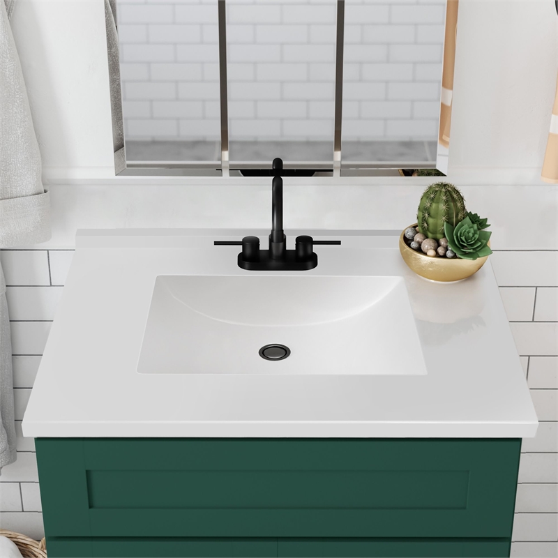 Brookings Bath Vanity Assembled 31x22 - Hunt Club Base and Camilla II Top
