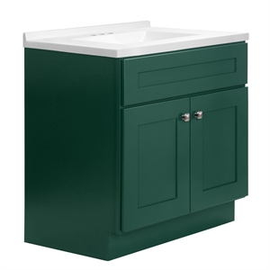 Brookings Bath Vanity Assembled 31x22 - Hunt Club Base and Camilla II Top